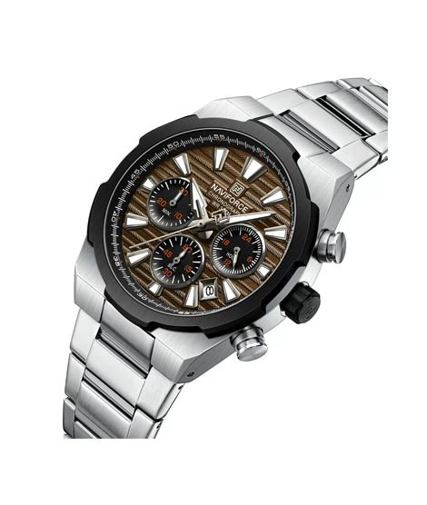 iShopping - Naviforce Executive Chrono Watch For Men Silver - (NF-8081-5)
