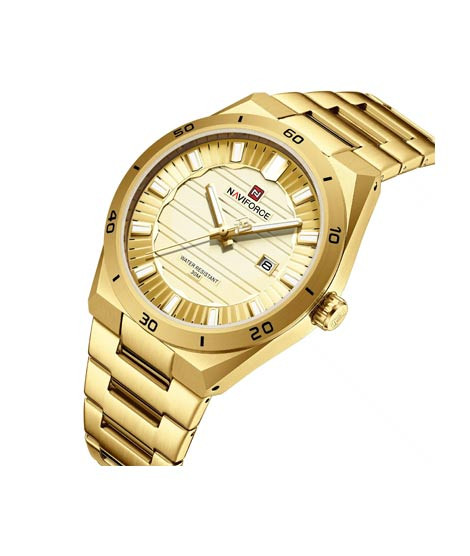 iShopping - Naviforce Royal Date Watch For Men Golden - (NF-9268-3)