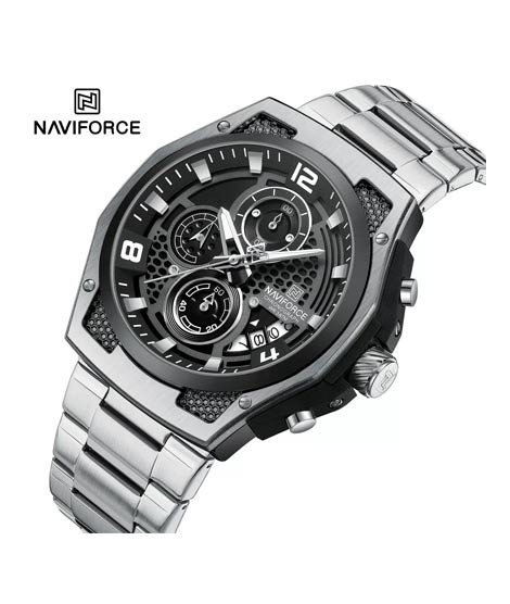 iShopping - Naviforce ChronoXtreme Watch For Men's Silver - (NF-8051-13)