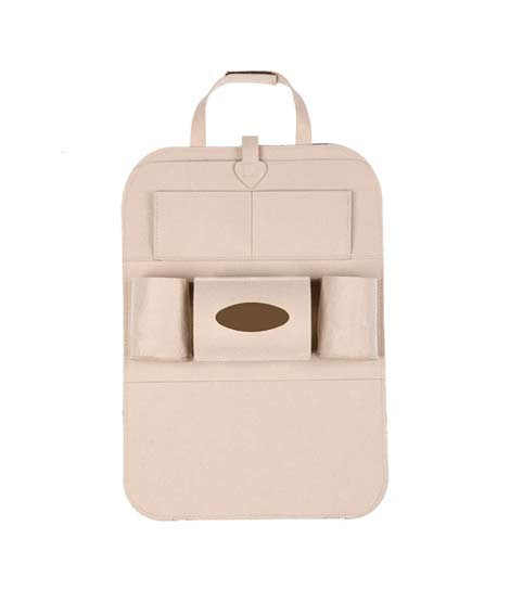 iShopping - Godzilla Car Back Seat Storage Bag Protectors Beige