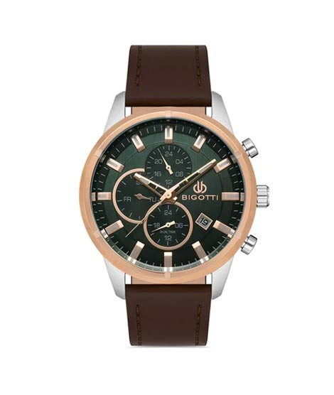 iShopping - Bigotti Leather Men's Watch Brown (BG.1.10356-4)