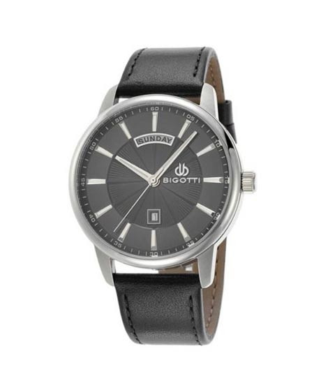 iShopping - Bigotti Milano Leather Men's Watch Black (BG.1.10054-4)