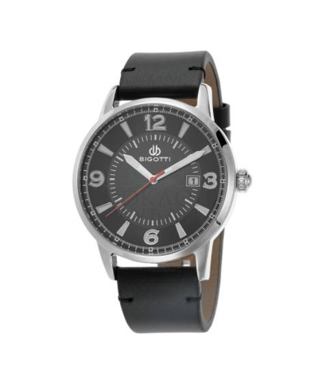 iShopping - Bigotti Milano Leather Men's Watch Black (BG.1.10085-1)