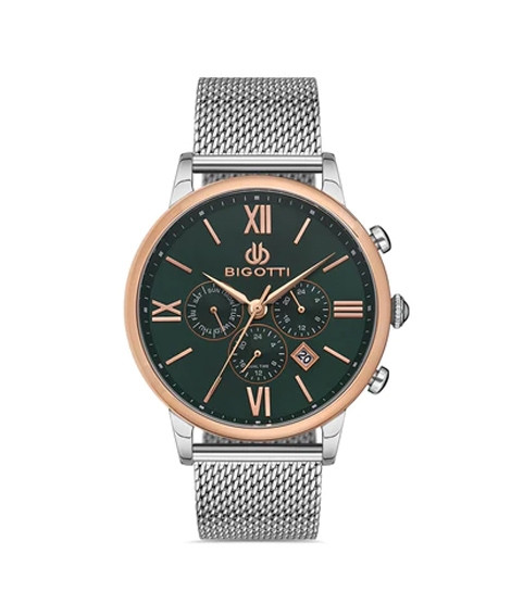 iShopping - Bigotti Stainless Steel Men's Watch Silver (BG.1.10313-4)
