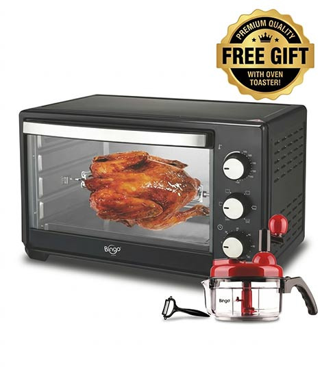 iShopping - Bingo Oven Toaster 34Ltr Black (OT-34R) Free Gift Bingo (HC-20)