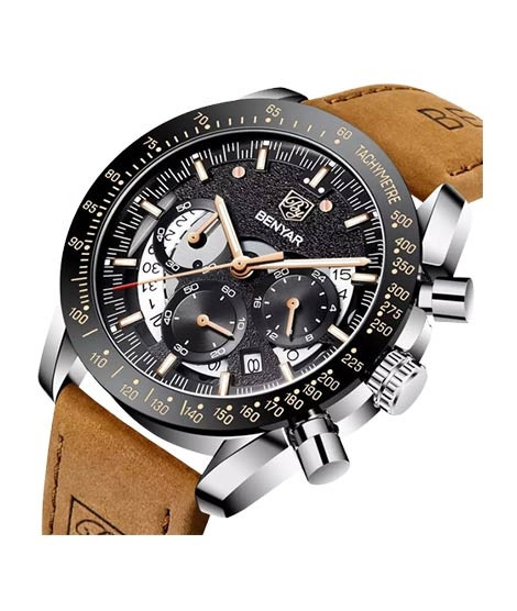 iShopping - Benyar Chronograph Edition Men's Watch Brown (BY-5120-8)