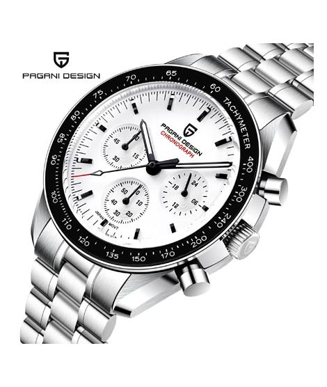 iShopping - Pagani Design Seiko V63 Movement Watch For Men Silver (PD-1701-19)