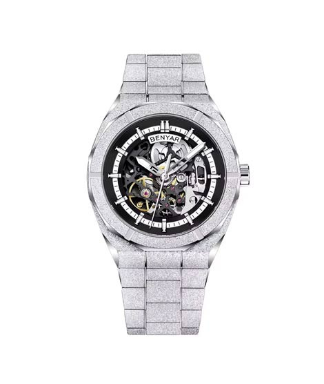 iShopping - Benyar Royal Auto Series Watch For Men Silver - (BY-5212-4)