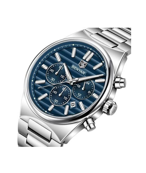 iShopping - Benyar Alpha Date Chronograph Watch For Men Silver - (BY-5214-1)