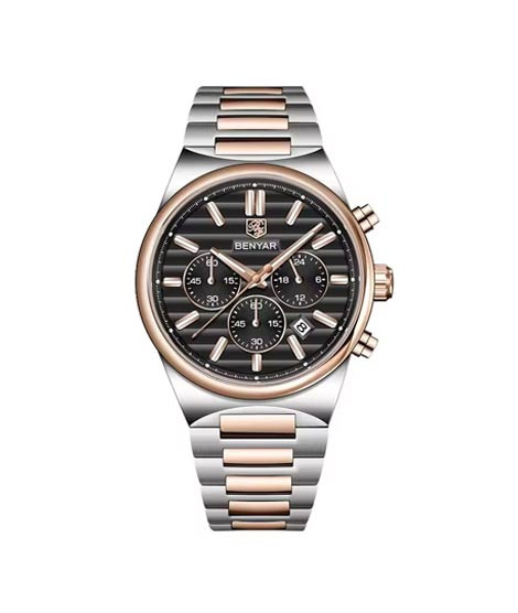 iShopping - Benyar Alpha Date Chronograph Watch For Men Two Tone - (BY-5214-5)
