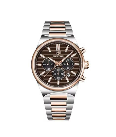 iShopping - Benyar Alpha Date Chronograph Watch For Men Two Tone - (BY-5214-6)