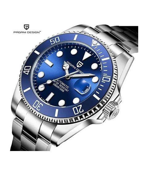 iShopping - Pagani Design Automatic Submariner Watch For Men Silver (PD-1661-9)
