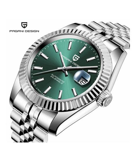 iShopping - Pagani Design Date Just Automatic Watch For Men Silver (PD-1645-9)