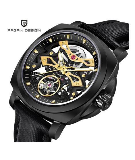 iShopping - Pagani Design Infinity Gear Tourbillon Watch For Men Black (PD-YS017-2)