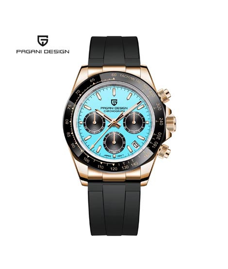 iShopping - Pagani Design Daytona Seiko VK63 Watch For Men Black (PD-1664-7)