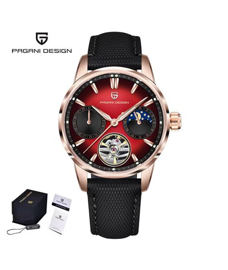 iShopping - Pagani Design E255Y Monarch Automatic Watch For Men Black (PD-YS021-7)