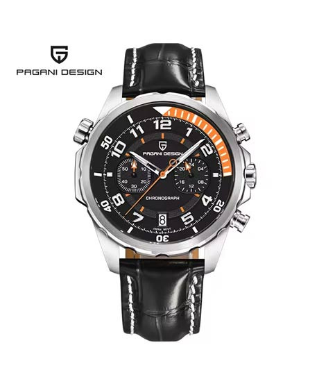 iShopping - Pagani Design Chronograph TMI VK64 Watch For Men Black (PD-1811-1)