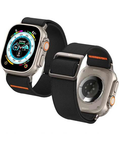 iShopping - Spigen Lite Fit Ultra Watch Band For Apple Black (AMP05983)
