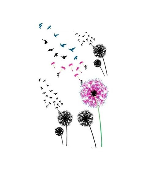 iShopping - G-Mart Fly Birds With Flower Transient Temporary Tattoo Sticker