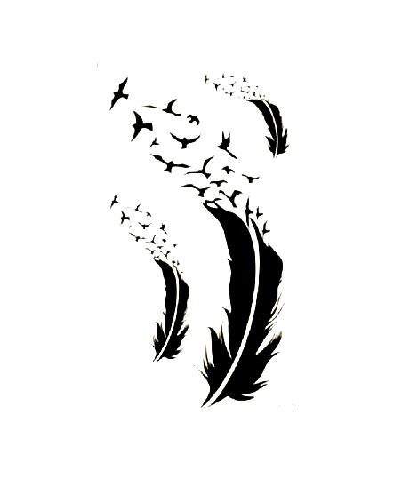 iShopping - G-Mart Henna Bird Feather Temporary Tattoo Sticker