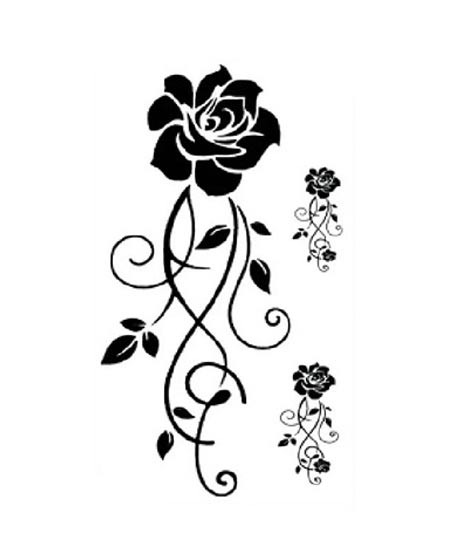 iShopping - G-Mart Black Roses Temporary Tattoo Sticker