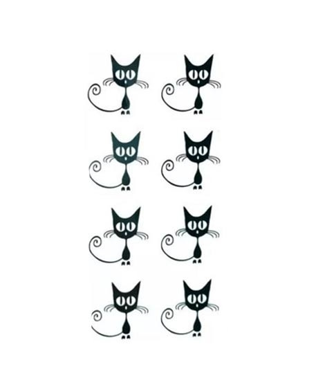iShopping - G-Mart Cat Scare Cartoon Temporary Tattoo Sticker
