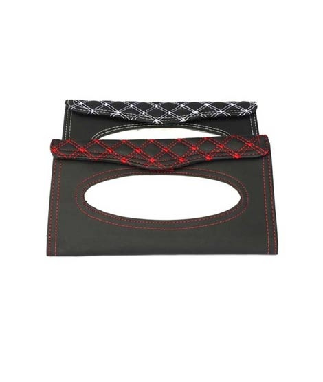 iShopping - G-Mart PU Leather Car Sun Visor Tissue Box - Black