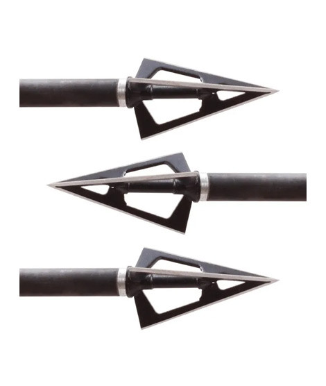 iShopping - Silk Road Traders Stainless Steel Screw-In Hunting Broadheads For ID 6.2mm Shafts – 3 Pcs