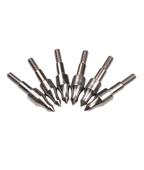 iShopping - Silk Road Traders Stainless Steel Screw-In Field Point Arrowheads For ID 6.2mm Shafts – 6 Pcs