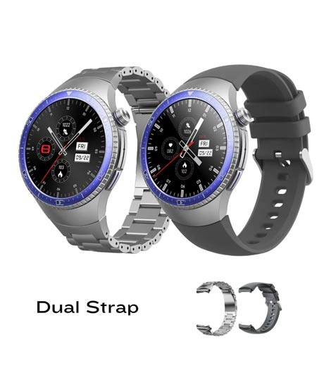 iShopping - Blaktron Zenith Z2 Dual Strap Smart Watch Silver