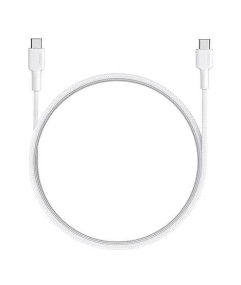 iShopping - Aukey Impluse Nylon Braided USB C To C Cable 2.0 - White (CB-CD45)