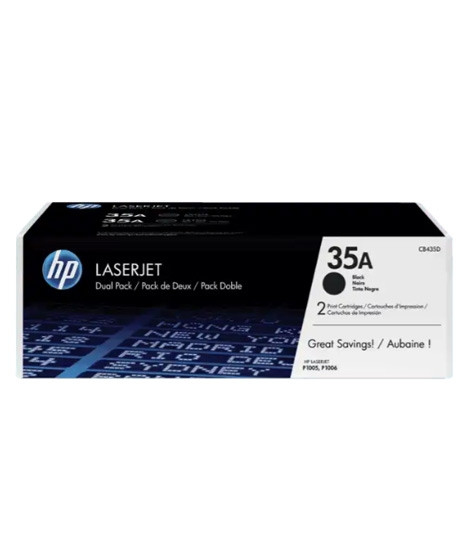 iShopping - HP LaserJet 35A Cartridge Toner Black (Pack Of 2) - CB435AD
