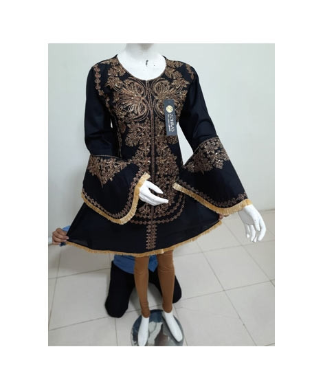iShopping - Women's Street Embroidery Stitch Frock For Women Blue