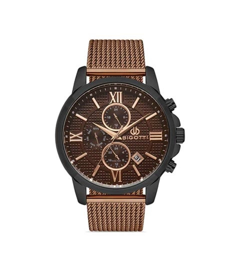 iShopping - Bigotti Stainless Steel Men's Watch Brown (BG.1.10330-5)