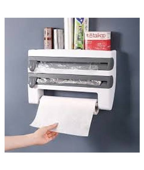 iShopping - City Mart Paper Towel Napkin & Cling Wrap Kitchen Storage Organizer