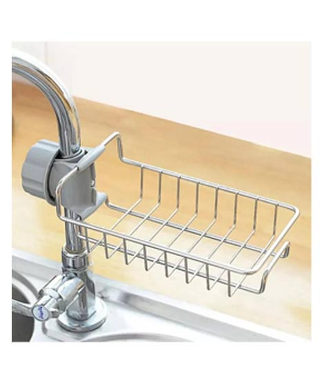 iShopping - City Mart Stainless Steel Sink Drain Rack Sponge Holder