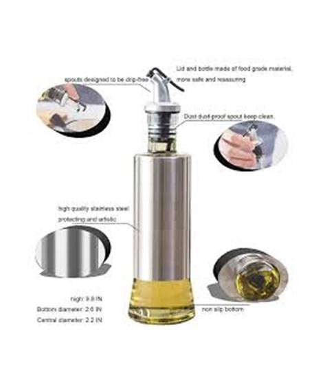 iShopping - City Mart Steel Case Nozzle Glass Oil Bottle 300ml