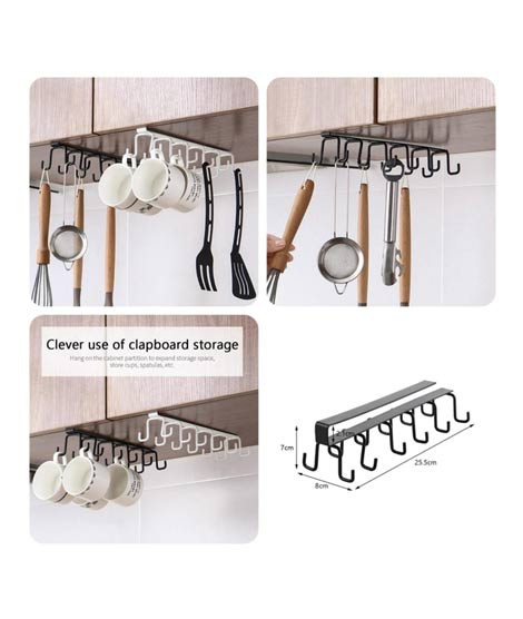 iShopping - City Mart Under Cabinet Cup, Spoon & Utensil Hanging Rack