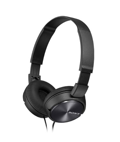 iShopping - Sony Wired On-Ear Headphones With Microphone Black (MDR-ZX310AP)