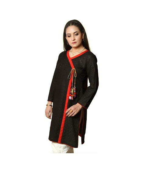 iShopping - Wardahs Collection Chicken Kurti For Women Black (0007)