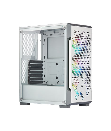 iShopping - Corsair iCUE 220T RGB Mid-Tower Computer Case White (CC-9011174-WW)