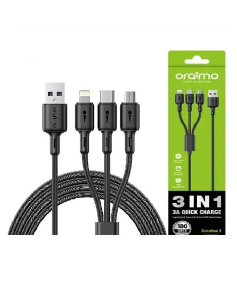 iShopping - Oraimo 3 In 1 Cable Black (OCD-X93)