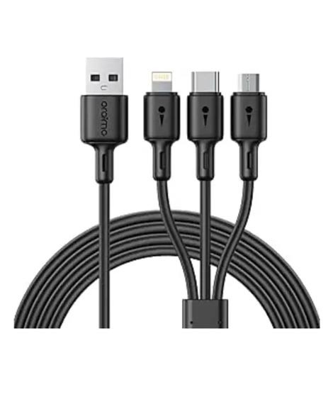 iShopping - Oraimo 2.4A 3 in 1 Charging Cable Black (OCD-118MCL)