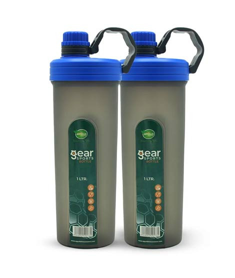 iShopping - Appolio Gear Sports Water Bottle Large Pack Of 2 (1Ltr)