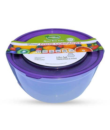 iShopping - Appollo Trend Food Container Medium (Pack Of 3)