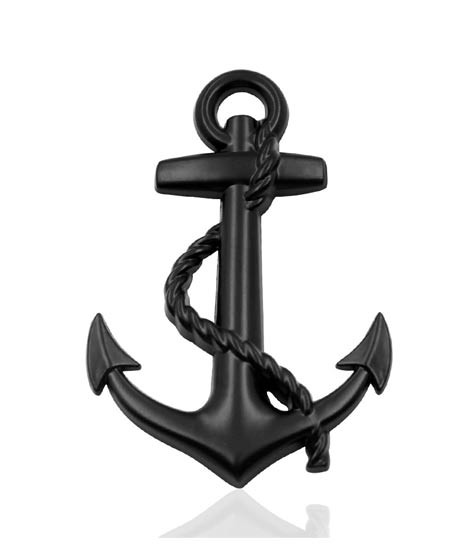 iShopping - Ferozi Traders Anchor 3D Car Decoration Sticker Logo - Black