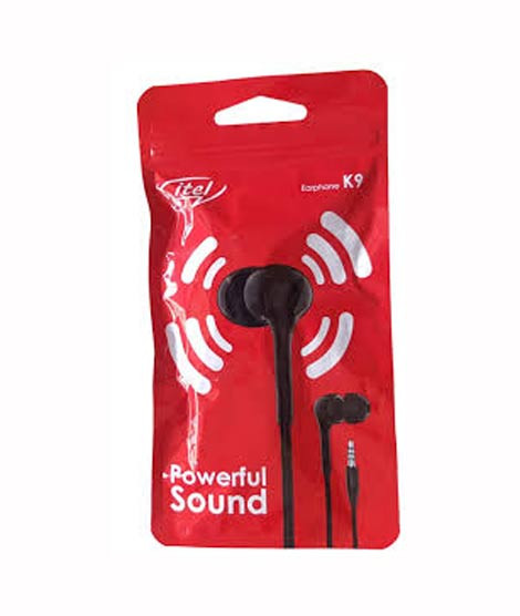 iShopping - itel Wired Handsfree - Black (IEP-K9)