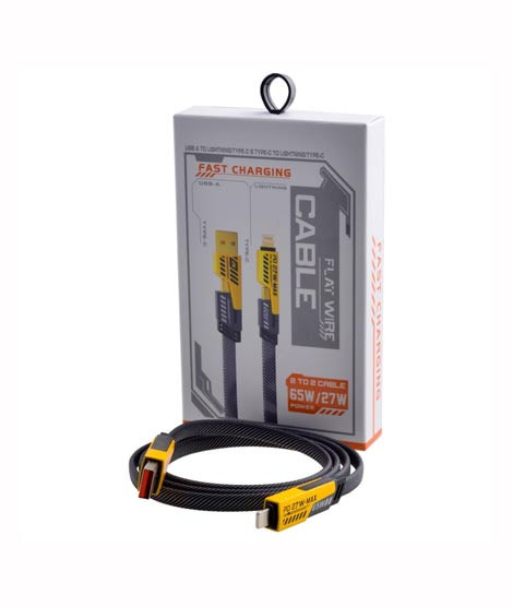 iShopping - 4 in 1 65W Fast Charging Data Cable Black
