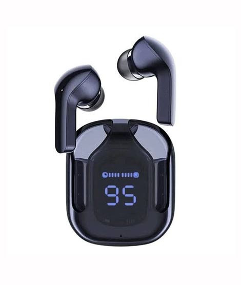 iShopping - Air31 Wireless Earbuds Crystal Transparent - Black