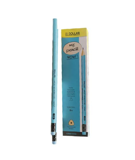 iShopping - Dollar Lead Pencil With Eraser Tip Blue - Pack Of 12